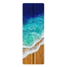 Load image into Gallery viewer, Blue Wave Rubber Yoga Mat
