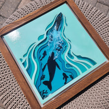 Load image into Gallery viewer, Enchanted Swimmer Layered Wood Wall Art
