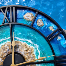 Load image into Gallery viewer, Tranquil Blue Island Clock - Ready to Ship
