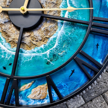 Load image into Gallery viewer, Tranquil Blue Island Clock - Ready to Ship
