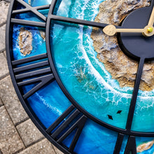 Load image into Gallery viewer, Tranquil Blue Island Clock - Ready to Ship
