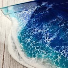 Load image into Gallery viewer, Ocean Wave Acrylic Tray with Gold Handles
