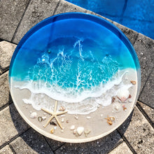 Load image into Gallery viewer, Blue Gulf Coast Beach Lazy Susan
