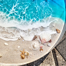 Load image into Gallery viewer, Blue Gulf Coast Beach Lazy Susan
