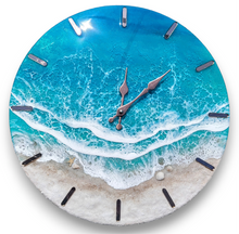 Load image into Gallery viewer, Rose Gold Accent Beach Clock
