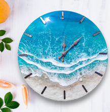 Load image into Gallery viewer, Rose Gold Accent Beach Clock
