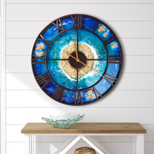 Load image into Gallery viewer, Deep Blue Island Clock
