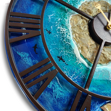 Load image into Gallery viewer, Deep Blue Island Clock
