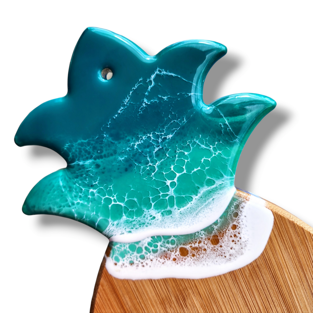 Pineapple Wave Serving Board - Turquoise