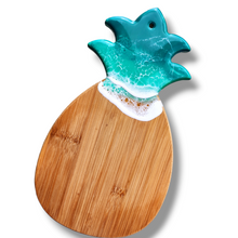 Load image into Gallery viewer, Pineapple Wave Serving Board - Turquoise
