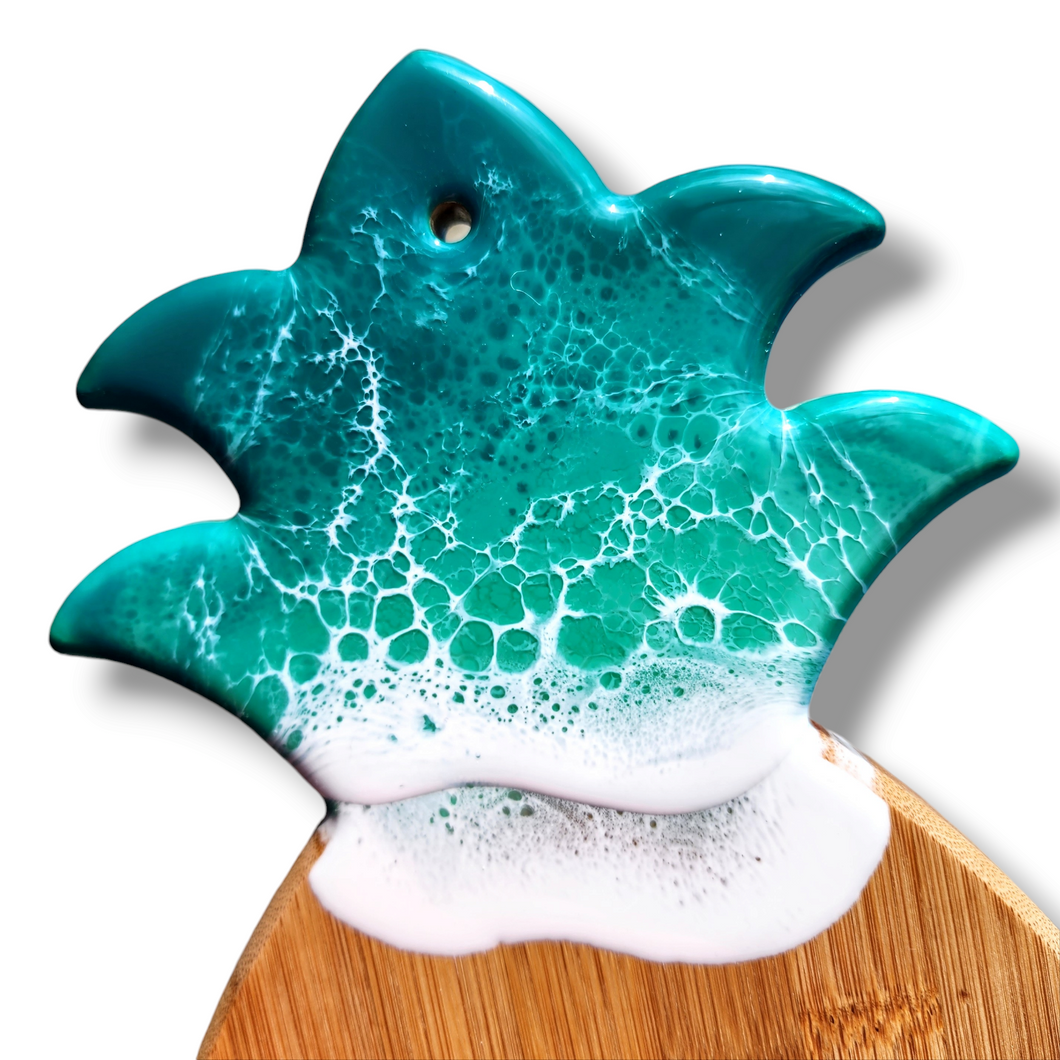 Pineapple Wave Serving Board - Turquoise