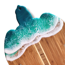 Load image into Gallery viewer, Turtle Wave Serving Board - Turquoise
