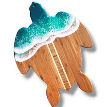 Load image into Gallery viewer, Turtle Wave Serving Board - Turquoise
