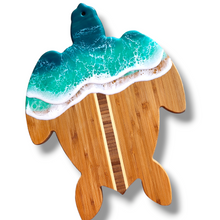 Load image into Gallery viewer, Turtle Wave Serving Board - Turquoise
