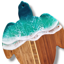 Load image into Gallery viewer, Turtle Wave Serving Board - Turquoise
