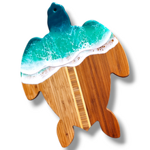 Load image into Gallery viewer, Turtle Wave Serving Board - Turquoise
