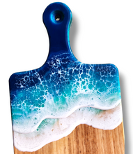 Load image into Gallery viewer, Blue Ocean Wave Serving Board with Handle
