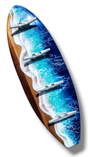 Load image into Gallery viewer, Ocean Wave Towel Rack - Blues
