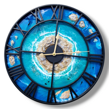 Load image into Gallery viewer, Tranquil Blue Island Clock - Ready to Ship
