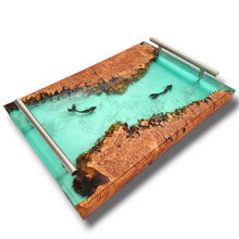 Load image into Gallery viewer, Maple Burl Mermaid Tray
