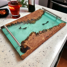 Load image into Gallery viewer, Maple Burl Mermaid Tray
