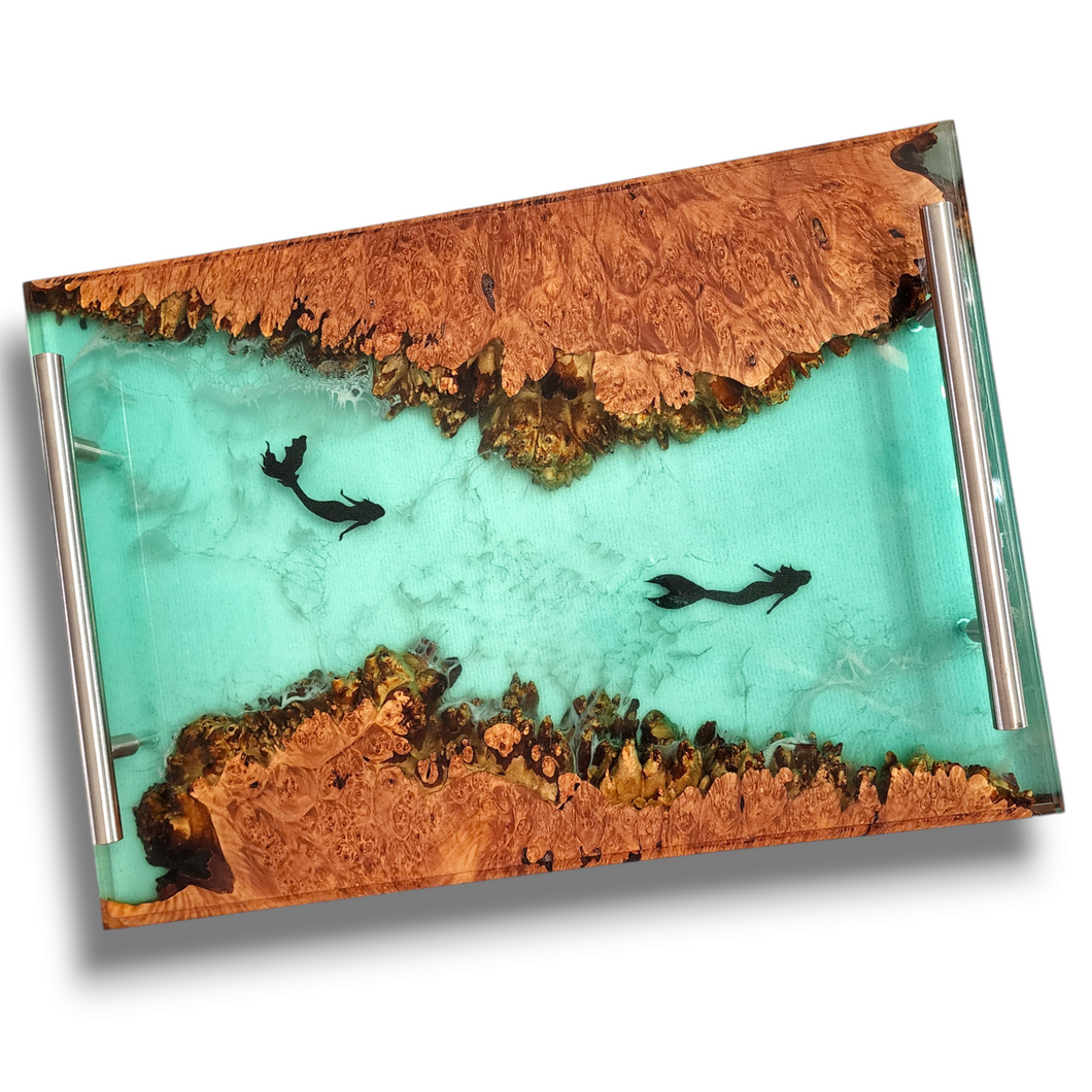 Maple Burl Mermaid Tray