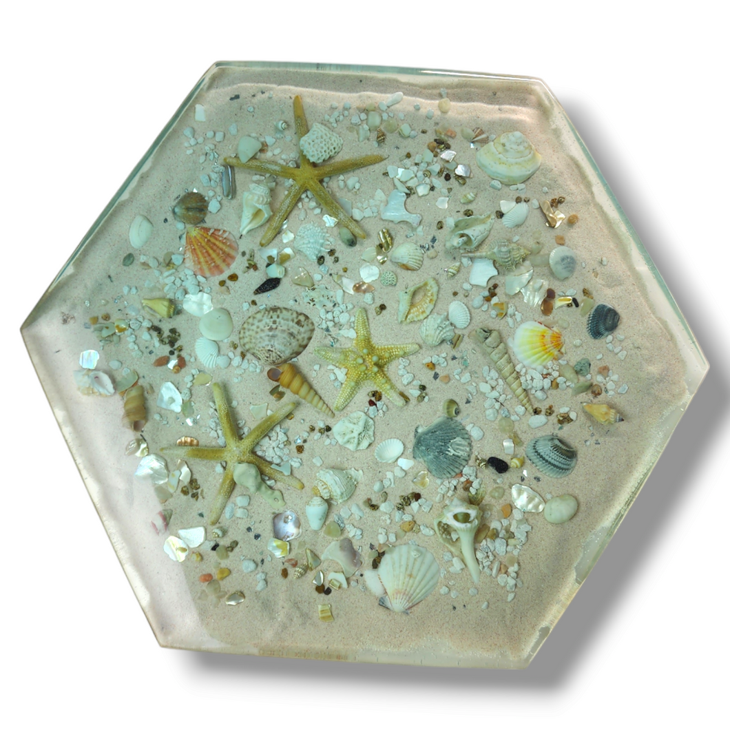 Ocean Floor Hexagonal Lazy Susan