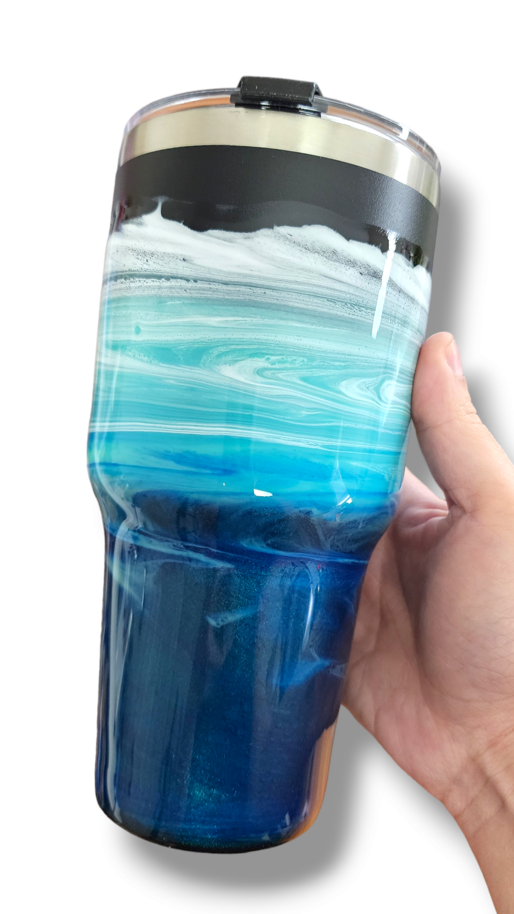 20oz. Blue & White Tumbler