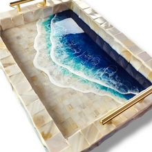 Load image into Gallery viewer, Large Shell Inlay Tray with Handles
