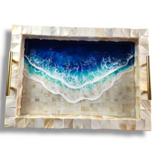 Load image into Gallery viewer, Large Shell Inlay Tray with Handles
