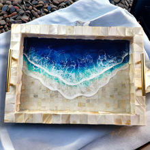 Load image into Gallery viewer, Large Shell Inlay Tray with Handles
