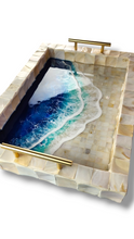 Load image into Gallery viewer, Large Shell Inlay Tray with Handles
