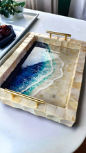 Load image into Gallery viewer, Large Shell Inlay Tray with Handles
