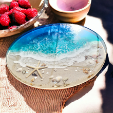 Load image into Gallery viewer, Blue Gulf Coast Beach Lazy Susan
