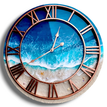 Load image into Gallery viewer, Rose Gold Beach Wave Clock
