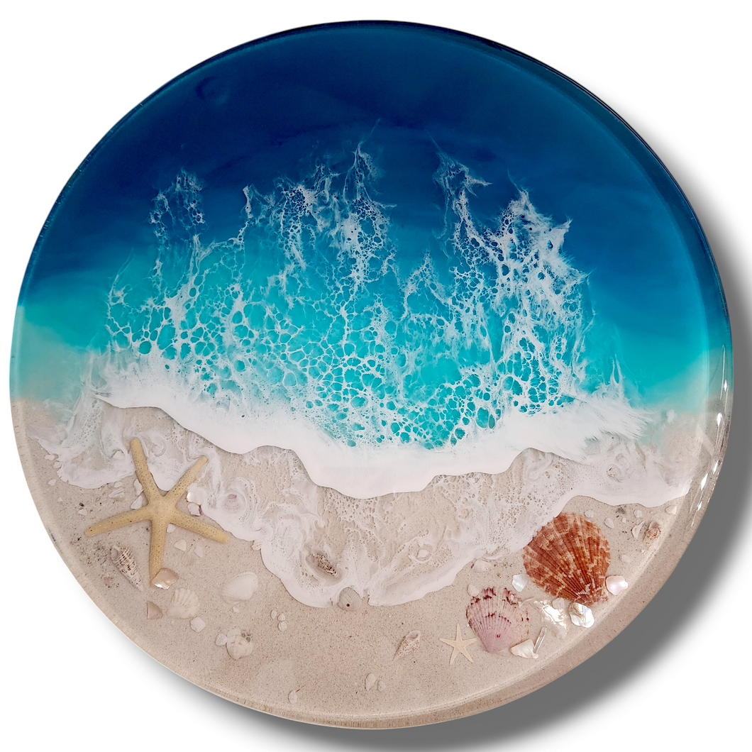 Turquoise Gulf Coast Beach Lazy Susan