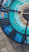 Load and play video in Gallery viewer, Tranquil Blue Island Clock - Ready to Ship
