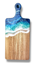 Load image into Gallery viewer, Blue Ocean Wave Serving Board with Handle
