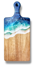 Load image into Gallery viewer, Blue Ocean Wave Serving Board with Handle
