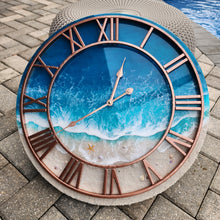 Load image into Gallery viewer, Rose Gold Beach Wave Clock
