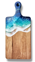 Load image into Gallery viewer, Blue Ocean Wave Serving Board with Handle
