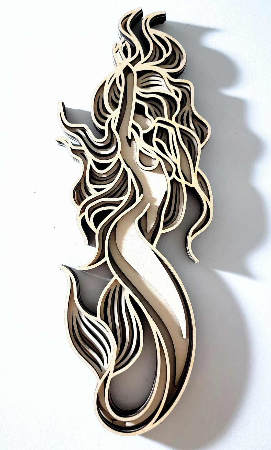 Layered Mermaid Birch Wood Blank