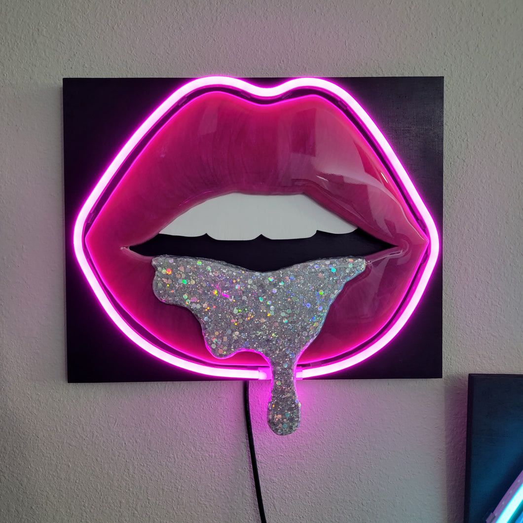 Custom Neon Lips 9x11 - Made-to-Order