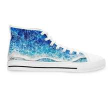 Load image into Gallery viewer, Blue Wave Women&#39;s High Top Sneakers
