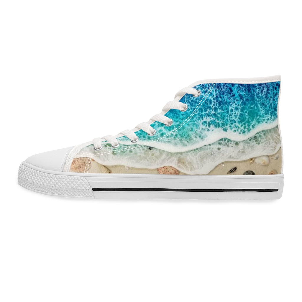 Tropical Beach Women's High Top Sneakers