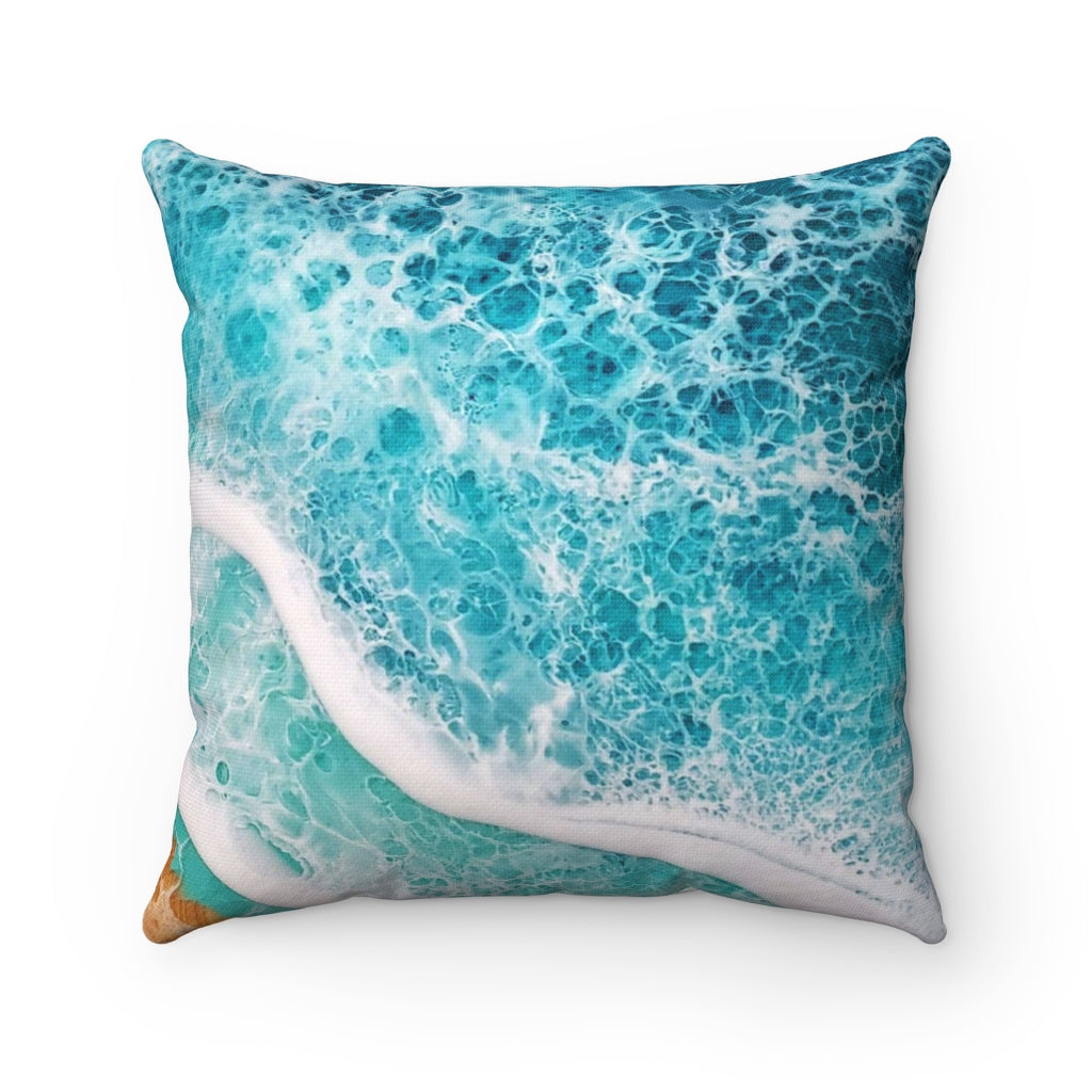 Double Wave Spun Polyester Square Pillow