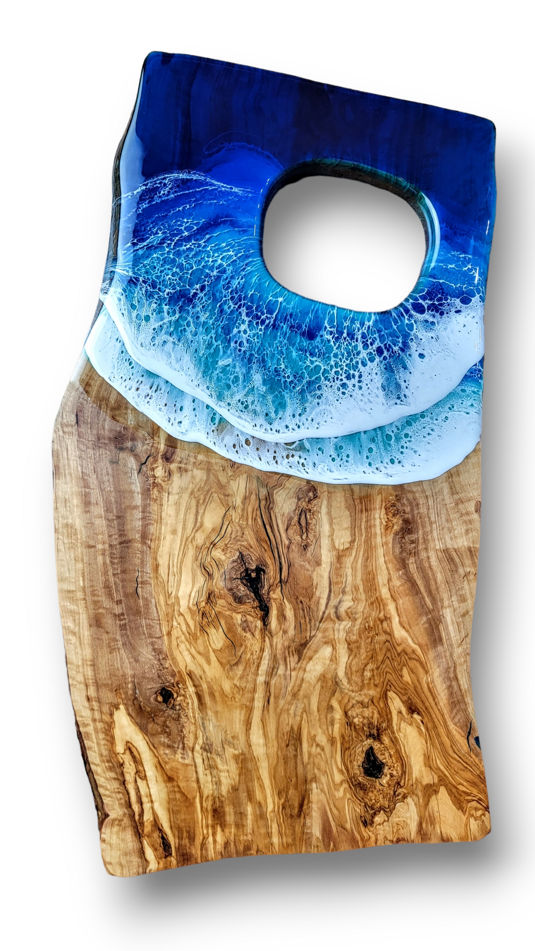 Blue Wave Olive Wood Serving Board