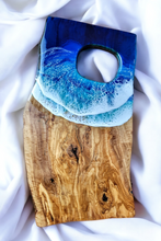 Load image into Gallery viewer, Blue Wave Olive Wood Serving Board
