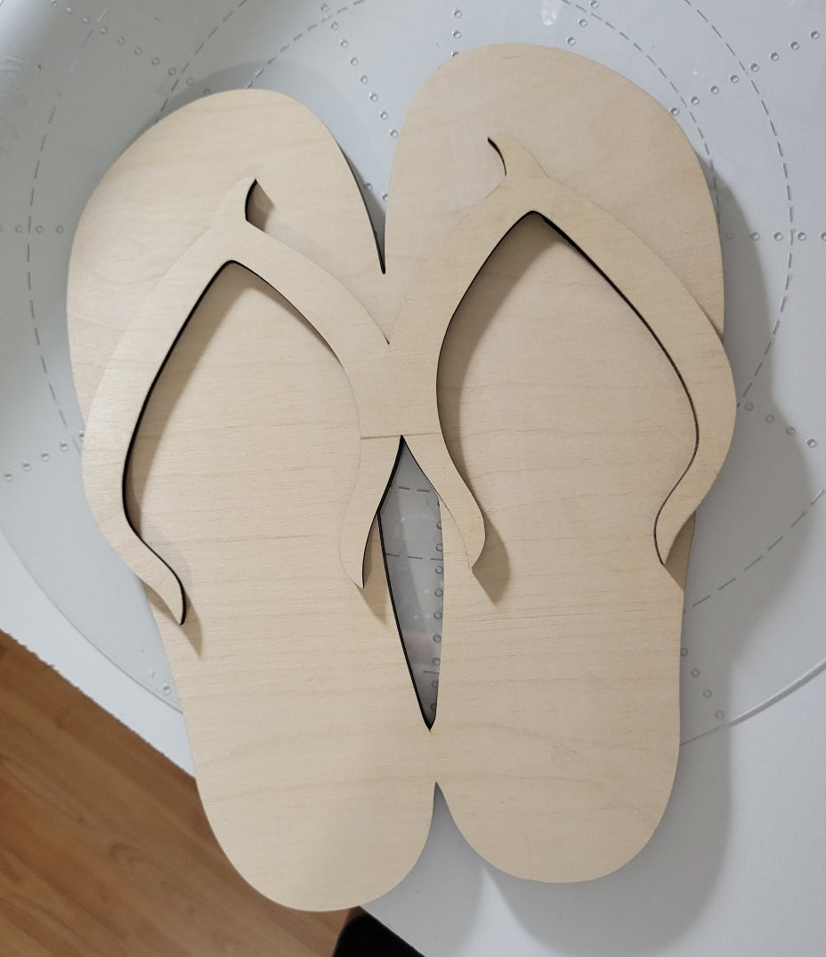 Flip Flop Birch Wood Blank