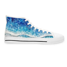 Load image into Gallery viewer, Blue Wave Women&#39;s High Top Sneakers
